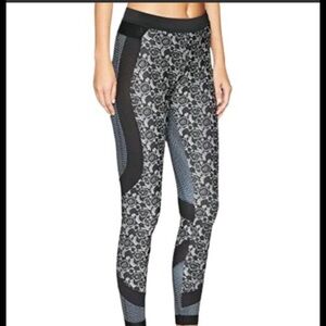 Adidas by Stella McCartney Black and Gray Floral Leggings
